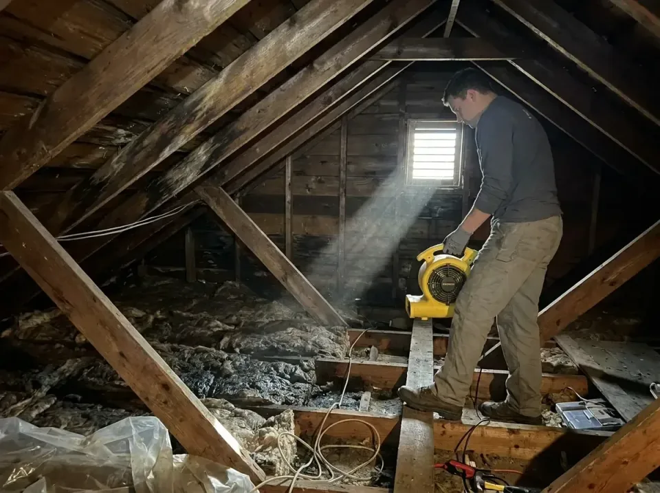 attic-water-damage-drying-proc-007 — frequently asked questions, Emergency Water Extraction & 24/7 Flood Response in Rogers…